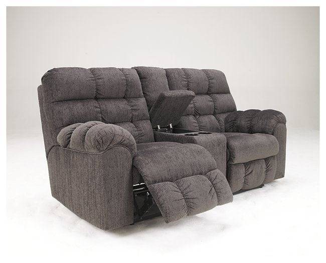 Acieona Reclining Loveseat with Console - Pull Up A Couch