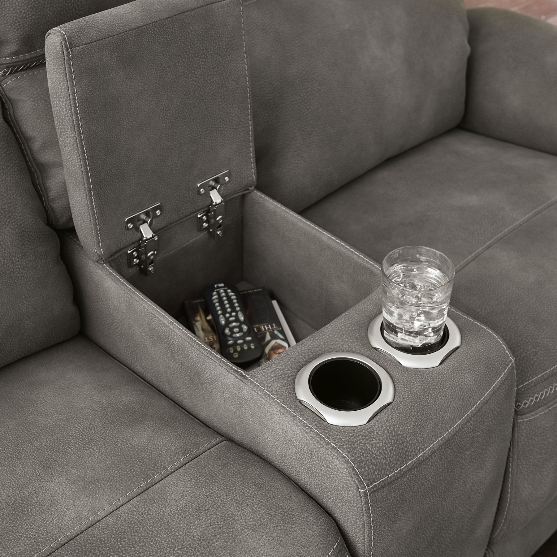 Next-Gen DuraPella Power Reclining Loveseat with Console - Pull Up A Couch