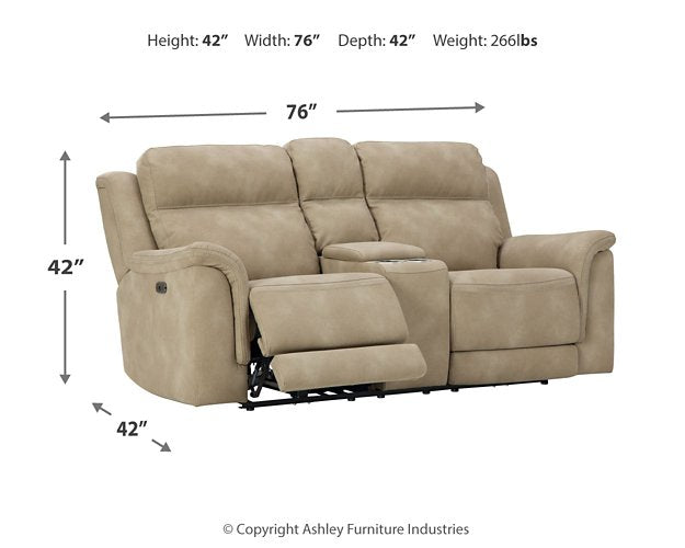 Next-Gen DuraPella Power Reclining Loveseat with Console - Pull Up A Couch