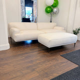 91" Modular Sofa w/Ottoman (Quartz White) - Pull Up A Couch