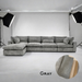 Serenity Cloud - "WestElm-Like" Sectional w/Performance Fabric and Storage Ottoman
