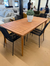 ARTICLE -Marol 76.5" - 95.5" Outdoor Extendable Dining Table - Bronze Teak