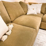 Tan Crate & Barrel Axis3, 3pc Sectional - Pull Up A Couch