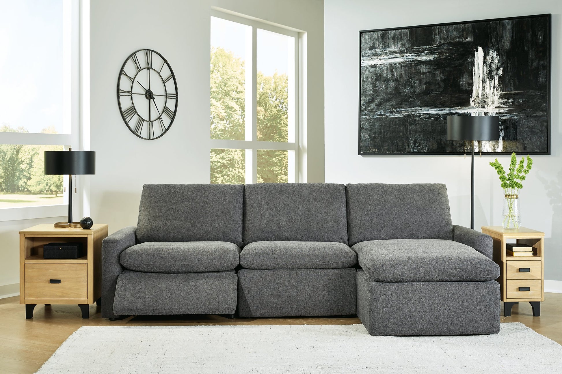 Hartsdale 3-Piece Right Arm Facing Reclining Sofa Chaise - Pull Up A Couch