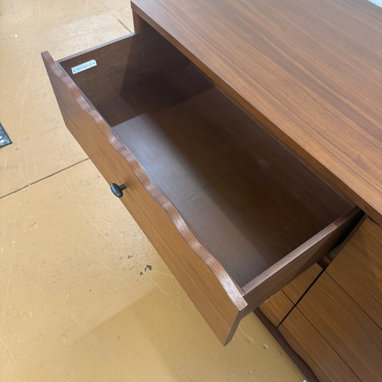 6-Drawer MCM Double Dresser (Walnut)