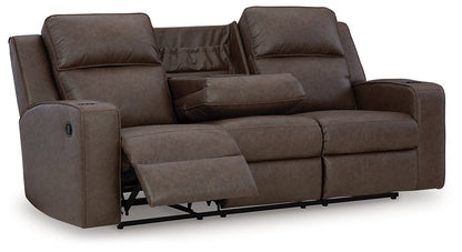 Lavenhorne Reclining Sofa with Drop Down Table - Pull Up A Couch