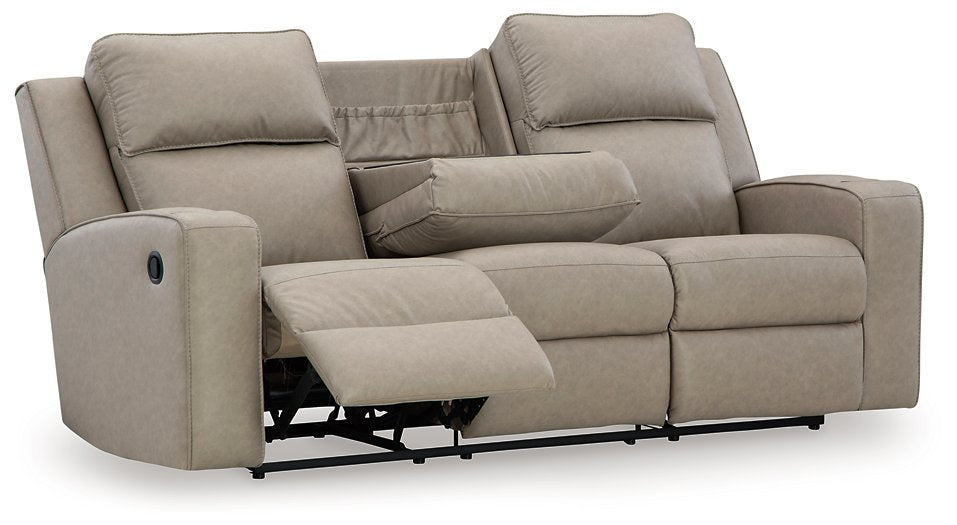 Lavenhorne Reclining Sofa with Drop Down Table - Pull Up A Couch