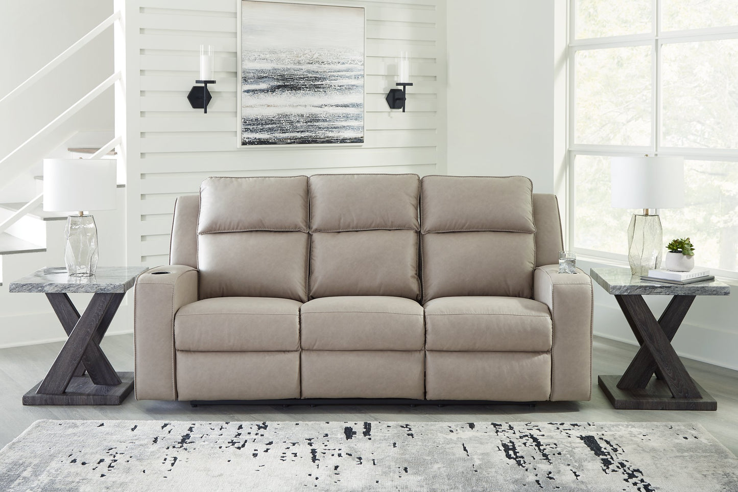 Lavenhorne Reclining Sofa with Drop Down Table - Pull Up A Couch