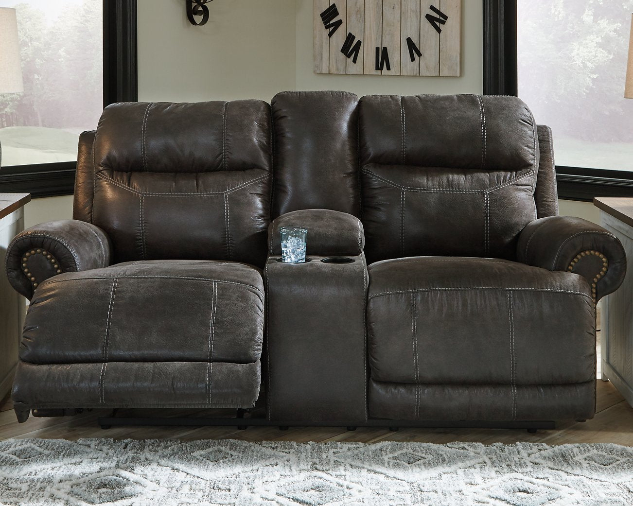 Grearview Power Reclining Loveseat with Console - Pull Up A Couch