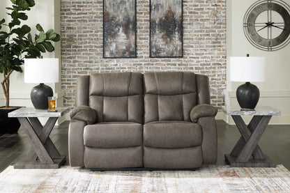 First Base Reclining Loveseat - Pull Up A Couch