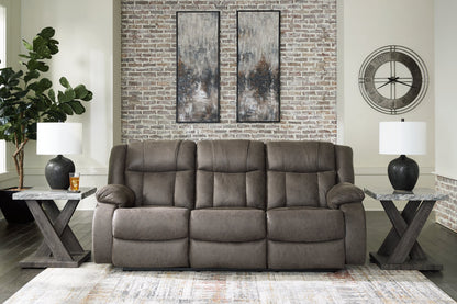 First Base Reclining Sofa - Pull Up A Couch