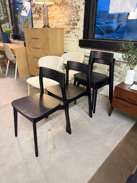 Stackable Wooden Dining Chair (Black) - Pull Up A Couch