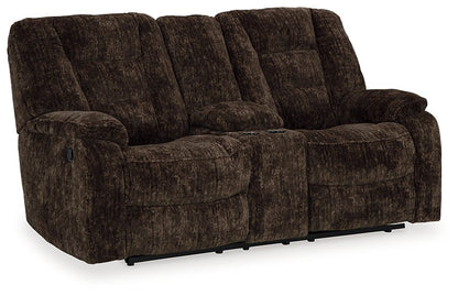 Soundwave Reclining Loveseat with Console