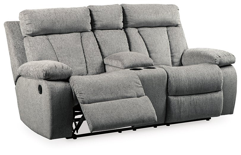 Mitchiner Reclining Loveseat with Console - Pull Up A Couch