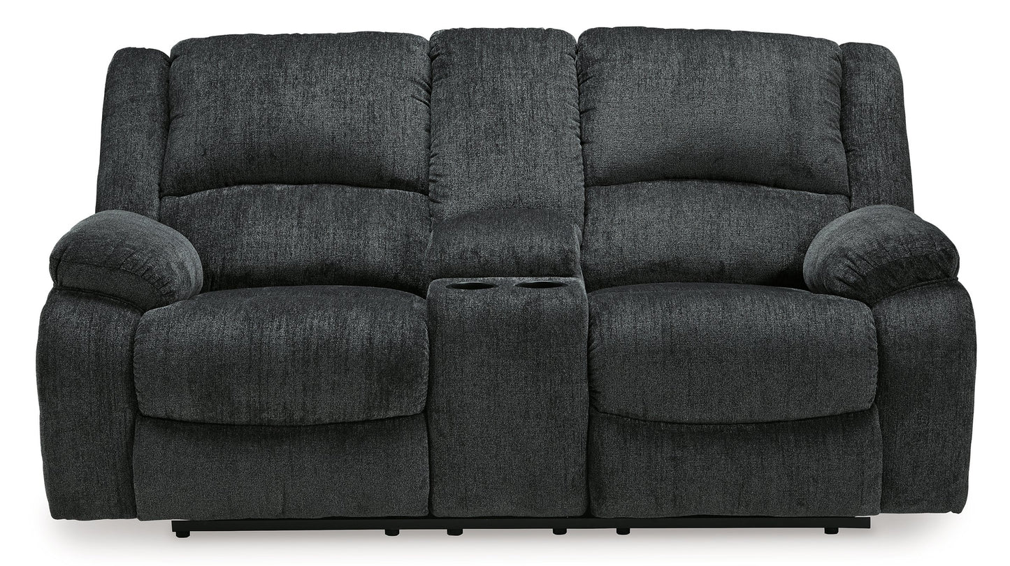 Draycoll Power Reclining Loveseat with Console - Pull Up A Couch