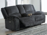 Draycoll Power Reclining Loveseat with Console - Pull Up A Couch