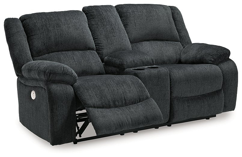 Draycoll Power Reclining Loveseat with Console - Pull Up A Couch