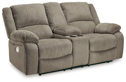 Draycoll Power Reclining Loveseat with Console - Pull Up A Couch