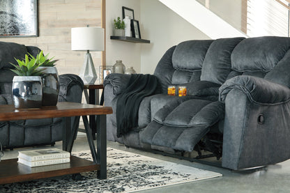 Capehorn Reclining Loveseat with Console - Pull Up A Couch