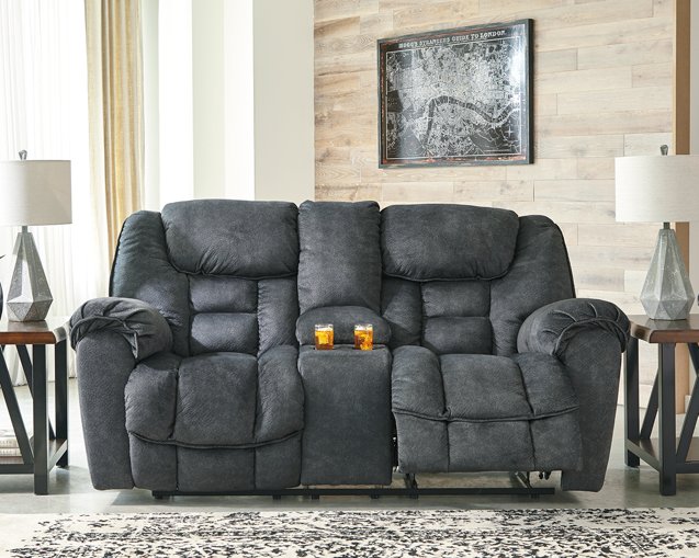 Capehorn Reclining Loveseat with Console - Pull Up A Couch