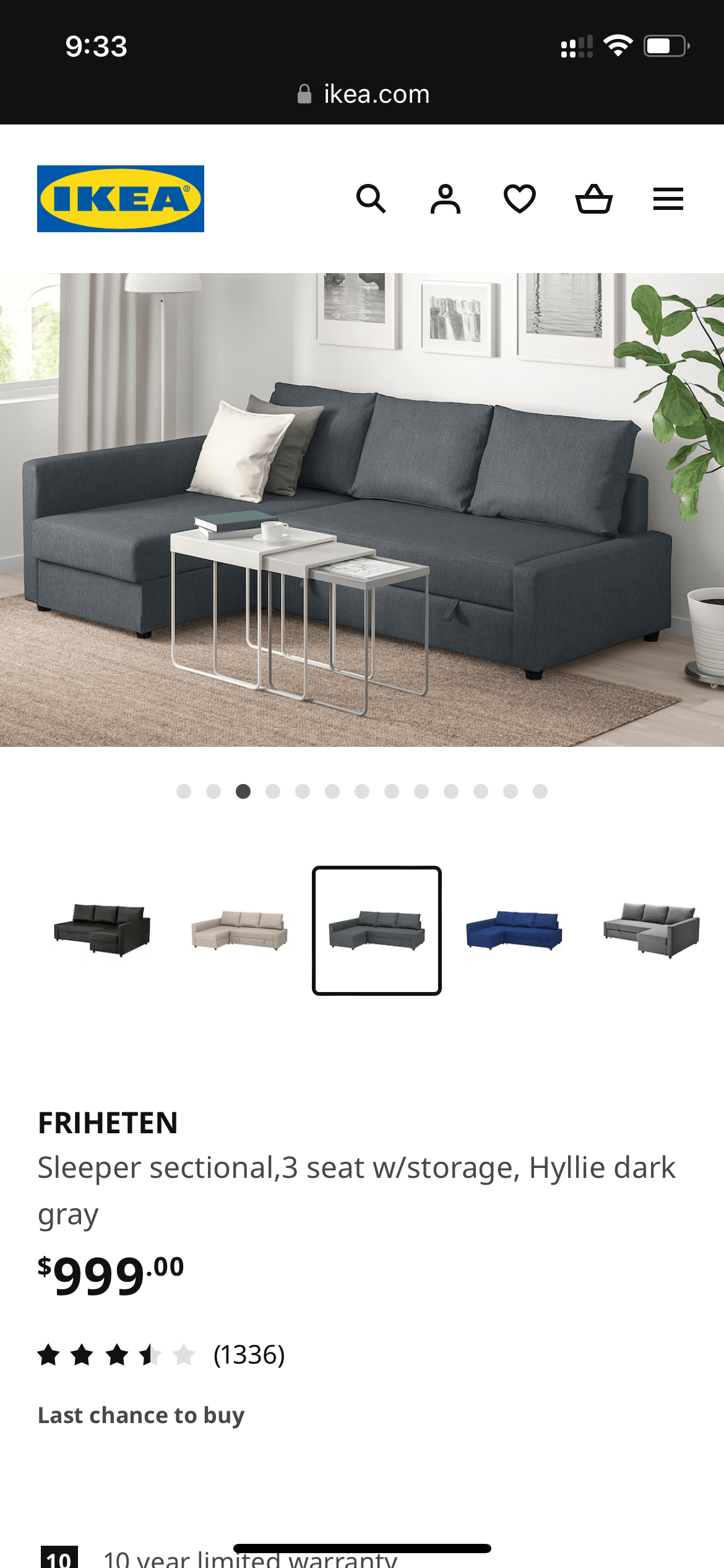 IKEA Friheten PopUp sleeper with Chaise - Pull Up A Couch