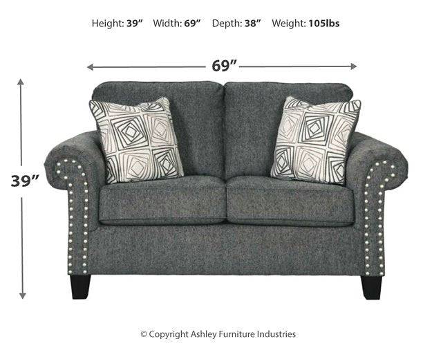 Agleno Loveseat - Pull Up A Couch