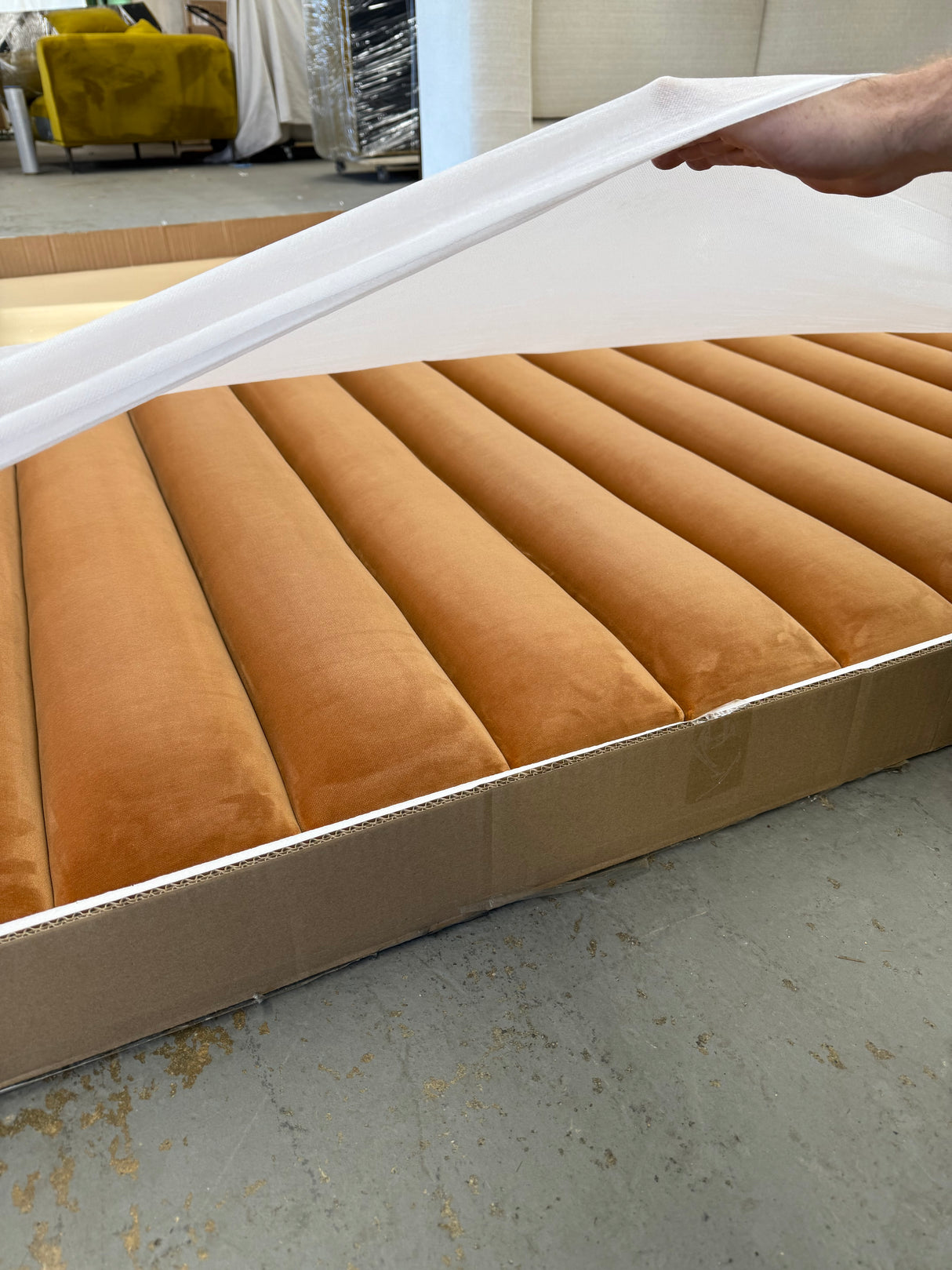 Rolph King Headboard (Plush Pacific Rust)