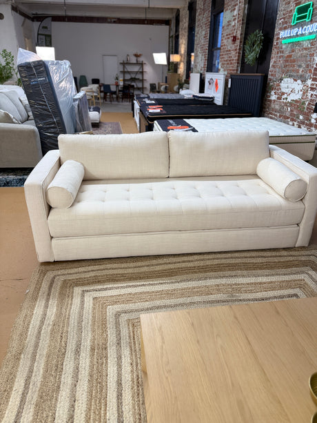 88" Tufted Sofa Sleeper Bed (Biscuit Cream) - Pull Up A Couch