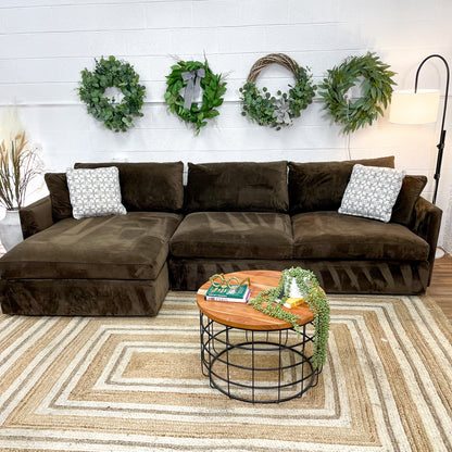 Crate & Barrel 2pc Deep Lounge Sectional