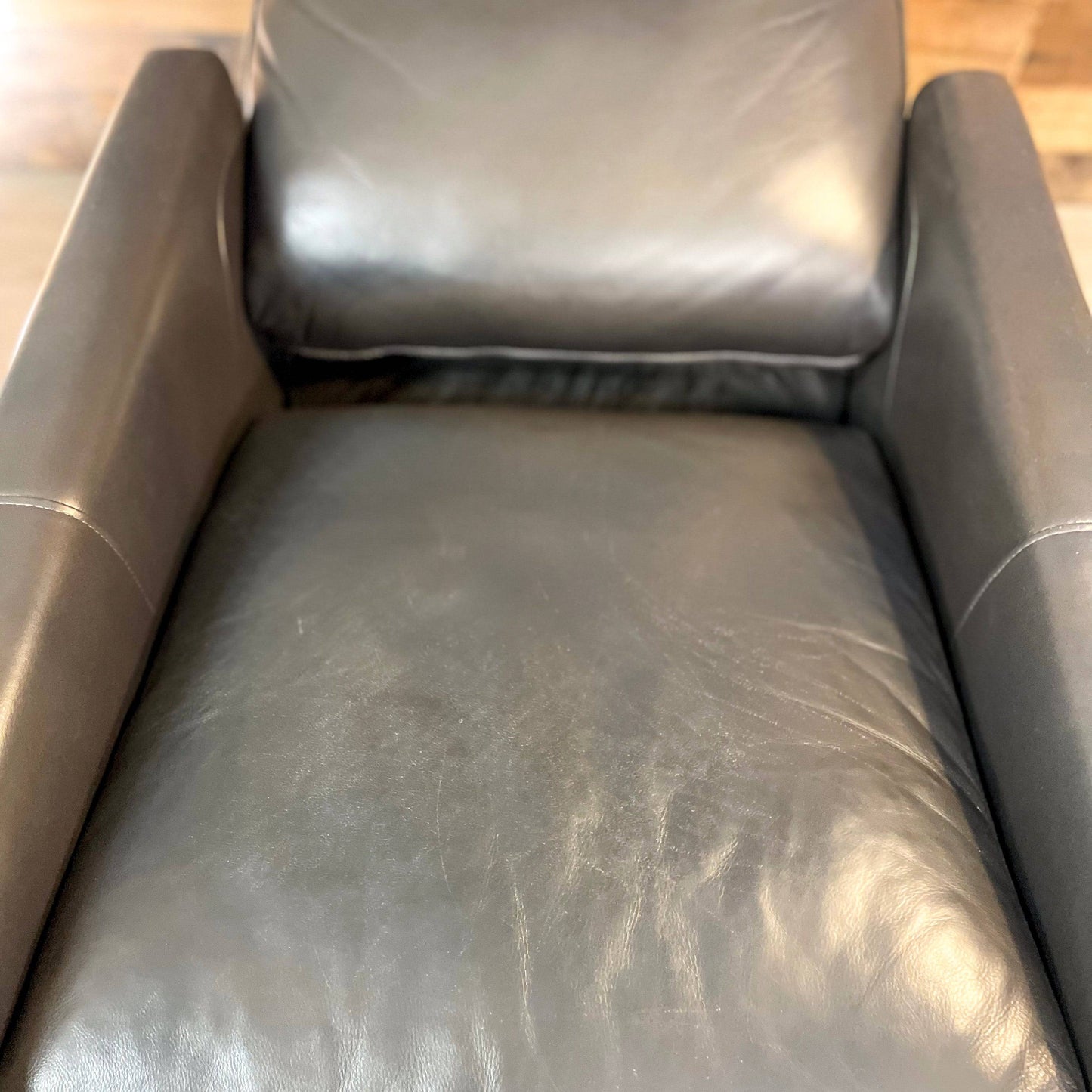 Gray Leather Power Recliner Chair - Pull Up A Couch