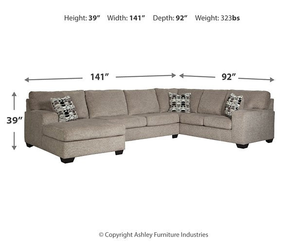 Ballinasloe 3-Piece Sectional with Chaise - Pull Up A Couch