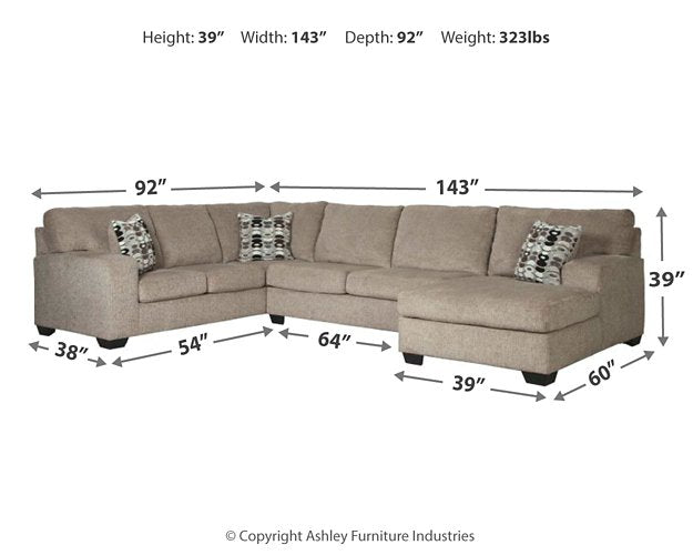 Ballinasloe 3-Piece Sectional with Chaise - Pull Up A Couch