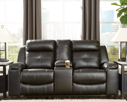 Kempten Reclining Loveseat with Console - Pull Up A Couch