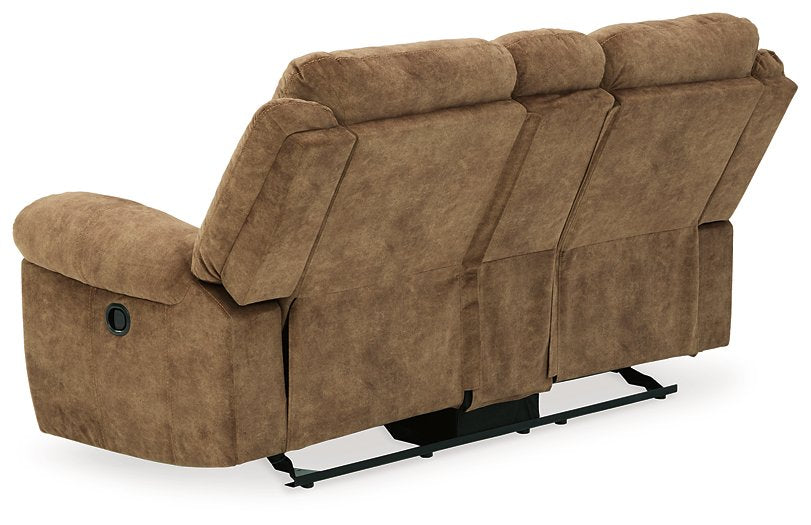 Huddle-Up Glider Reclining Loveseat with Console - Pull Up A Couch