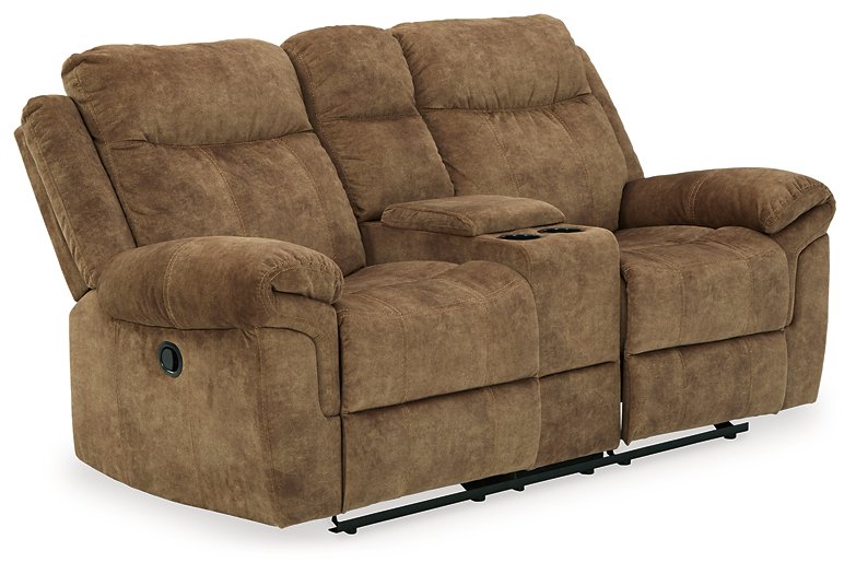 Huddle-Up Glider Reclining Loveseat with Console - Pull Up A Couch