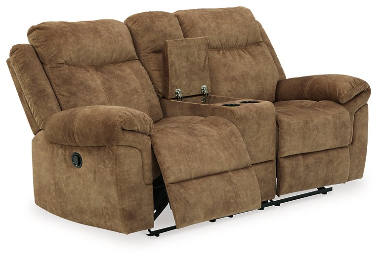 Huddle-Up Glider Reclining Loveseat with Console - Pull Up A Couch