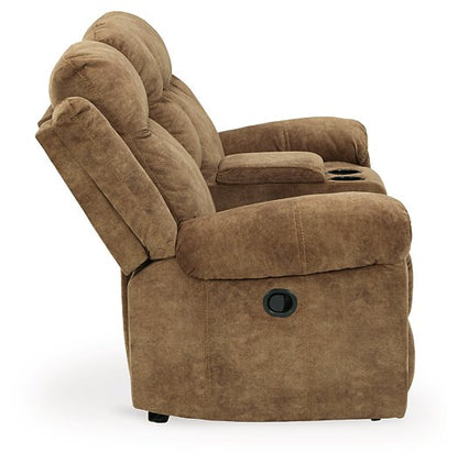 Huddle-Up Glider Reclining Loveseat with Console - Pull Up A Couch