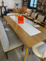 86.5" Dining Table w/Round Legs (Oak) - Pull Up A Couch