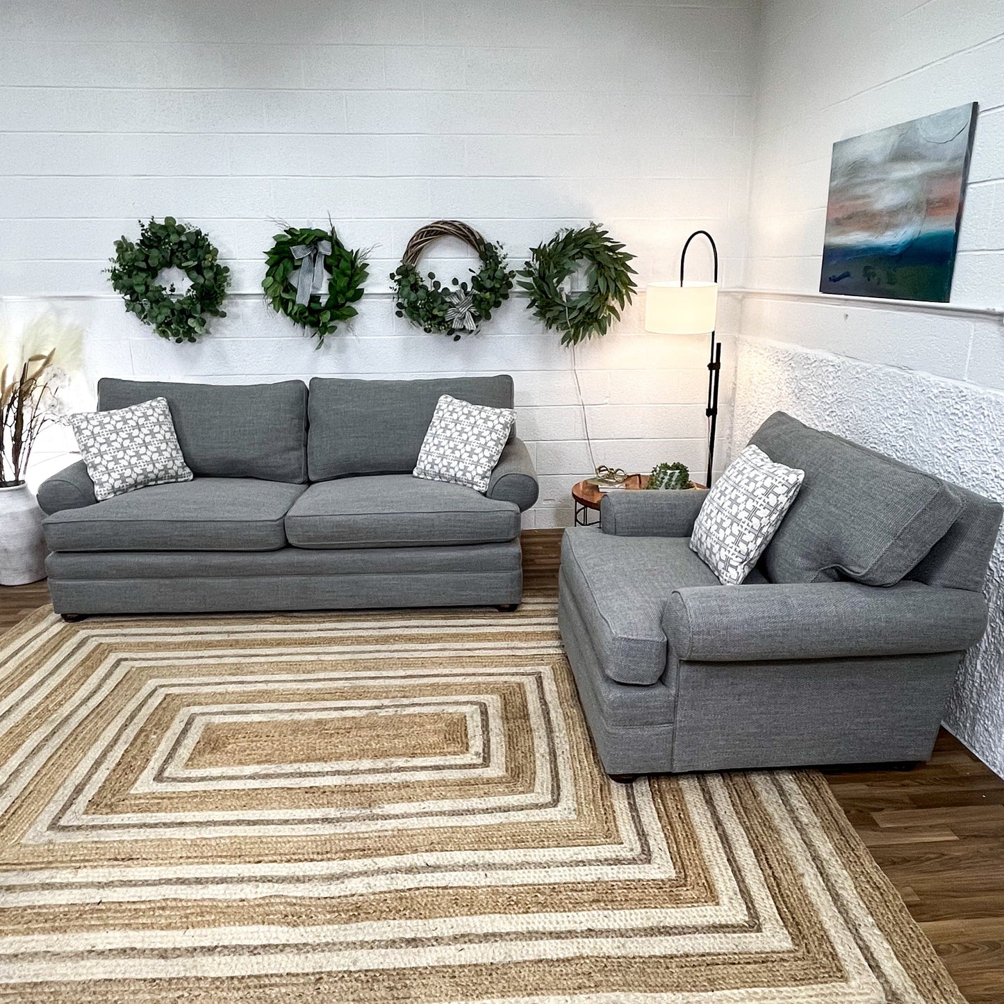 Kincaid Couch + Chair living room set - Pull Up A Couch