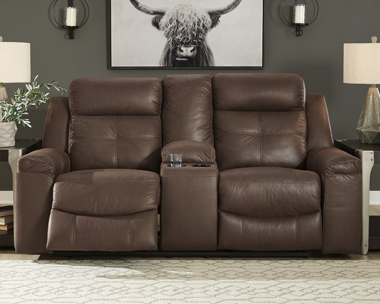 Jesolo Reclining Loveseat with Console - Pull Up A Couch