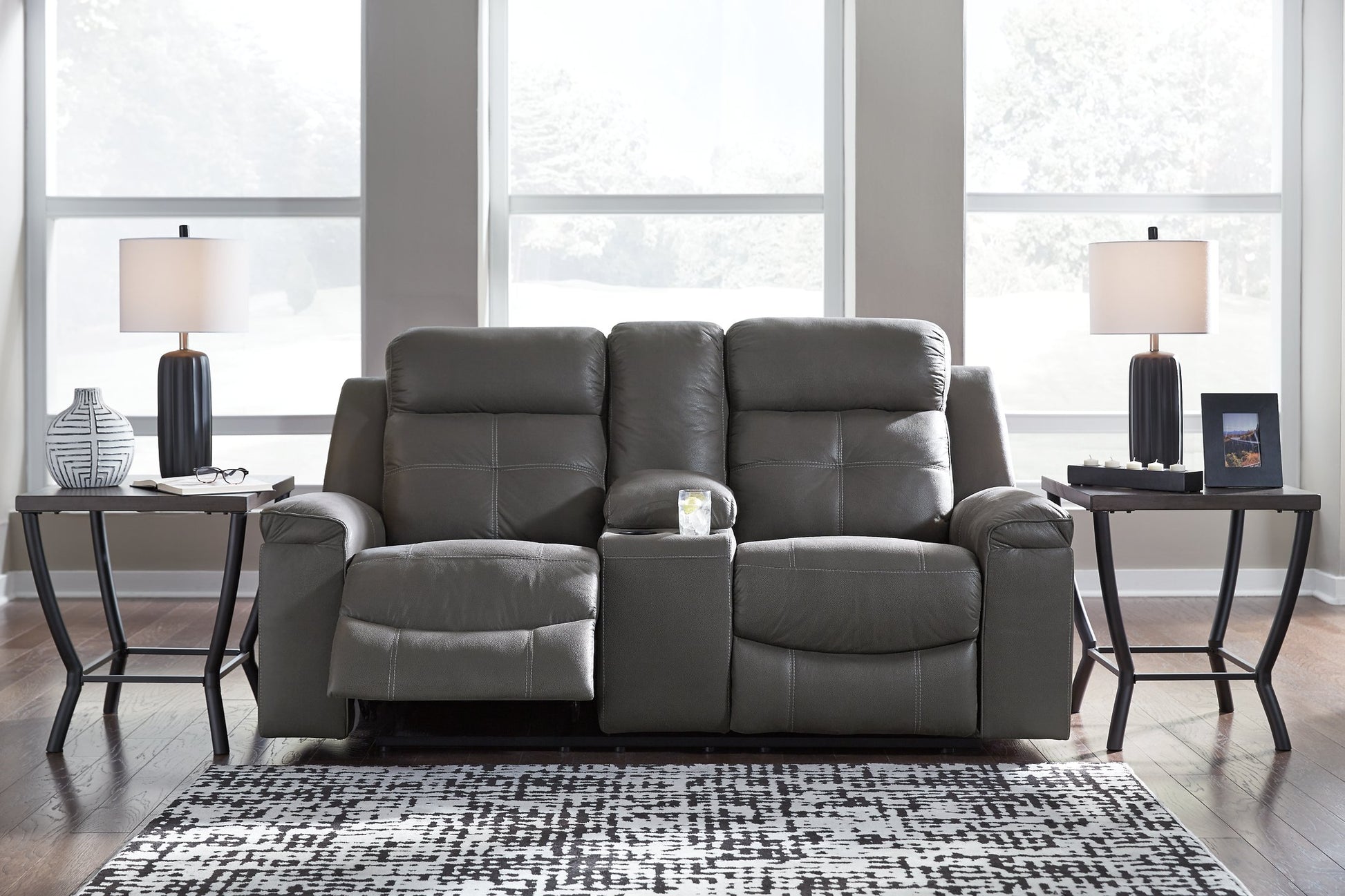 Jesolo Reclining Loveseat with Console - Pull Up A Couch