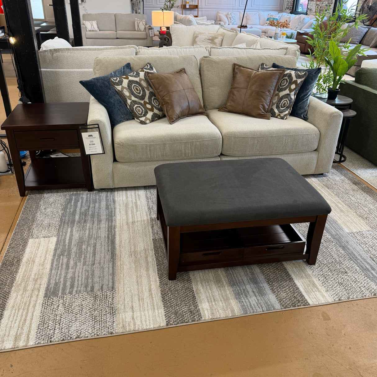 Roseville Ottoman Coffee Table by Pull Up A Couch, stylish wooden accent table with a smooth surface and sturdy legs.
