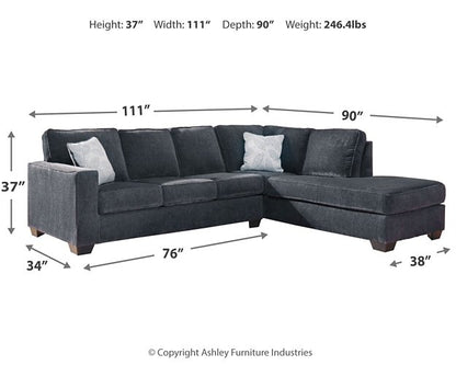 Altari 2-Piece Sleeper Sectional with Chaise - Pull Up A Couch