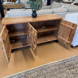Pull Up A Couch Linwood Accent Cabinet with stylish wood finish and storage drawers, perfect for living room decor.
