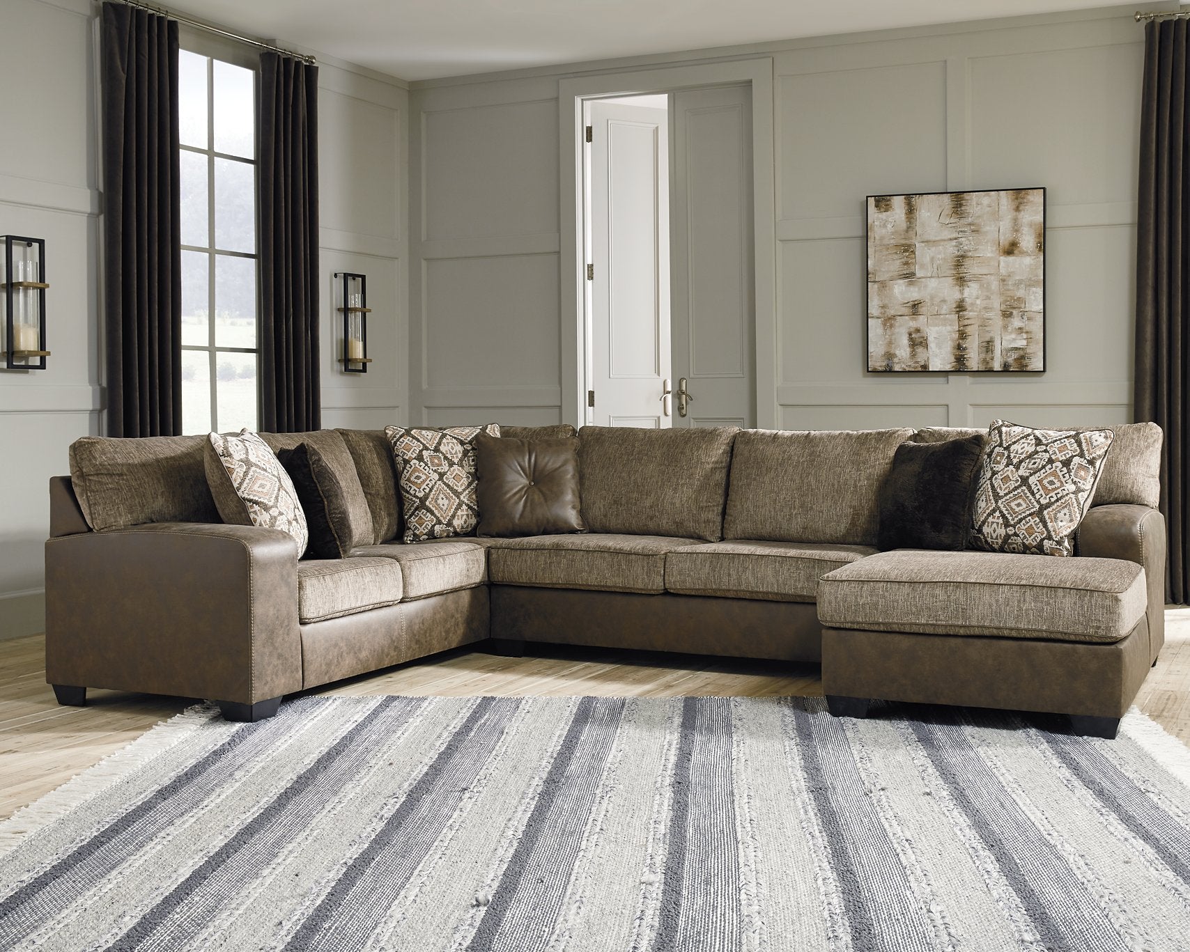 Abalone 3-Piece Sectional with Chaise - Pull Up A Couch