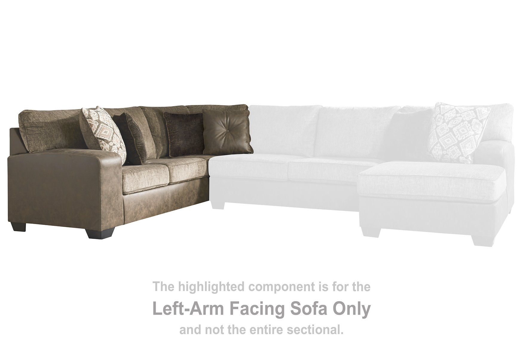 Abalone 3-Piece Sectional with Chaise - Pull Up A Couch