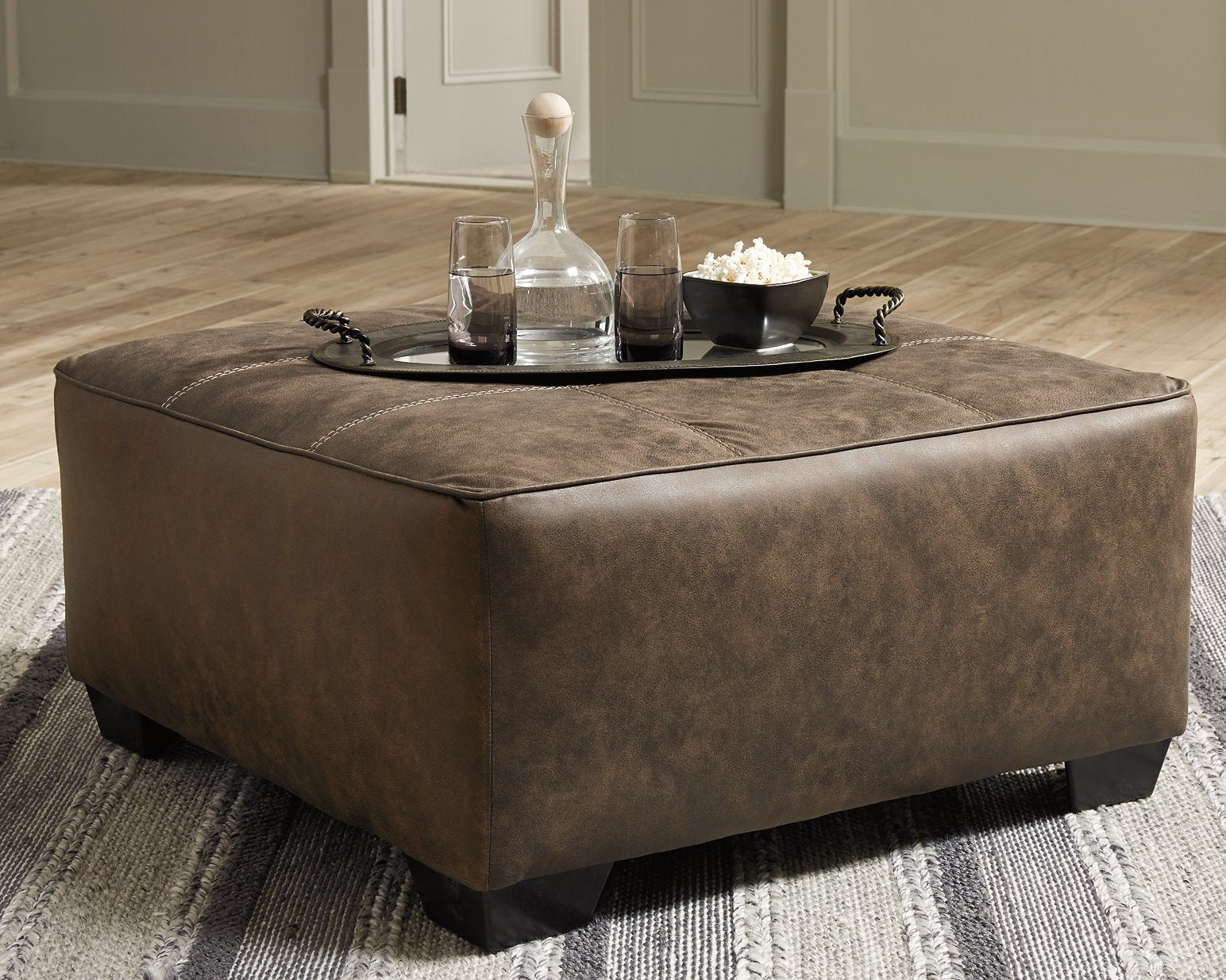 Abalone Oversized Accent Ottoman - Pull Up A Couch