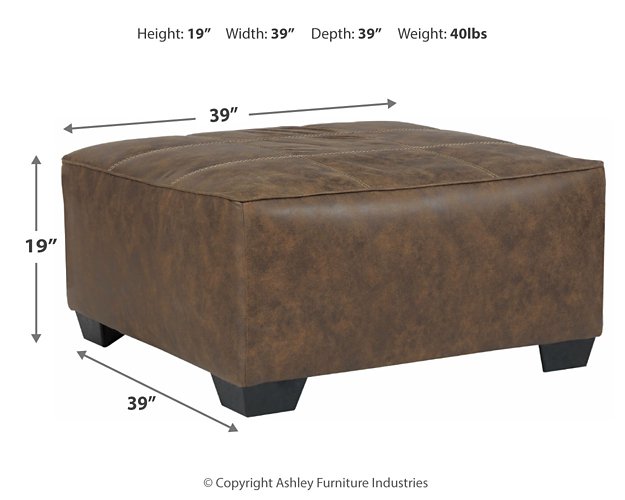 Abalone Oversized Accent Ottoman - Pull Up A Couch