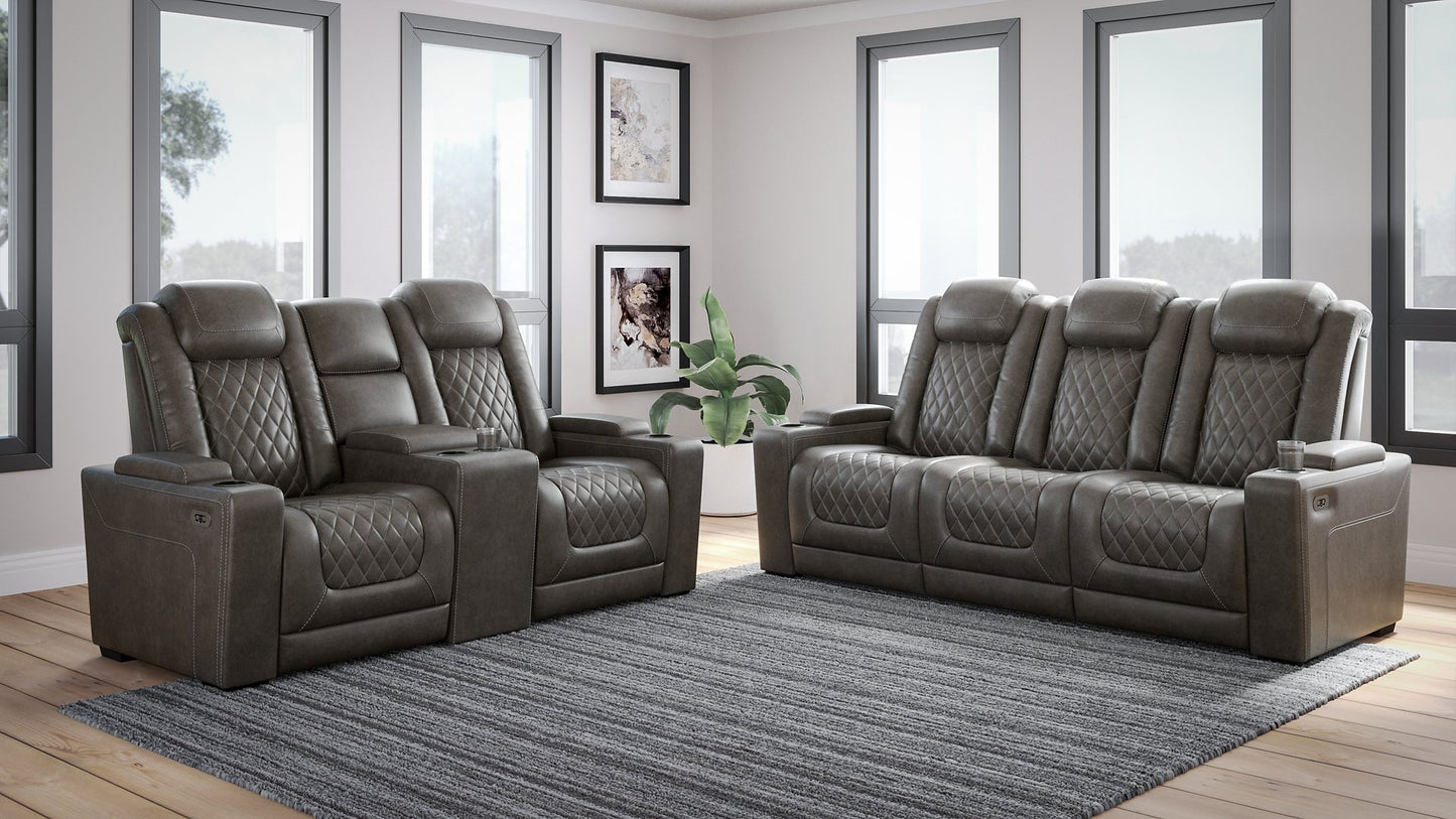 HyllMont Power Reclining Living Room Set - Pull Up A Couch