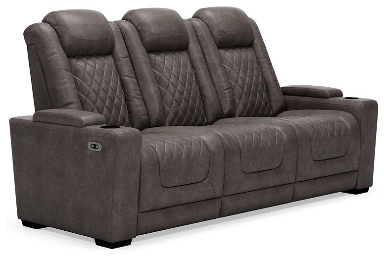 HyllMont Power Reclining Living Room Set - Pull Up A Couch